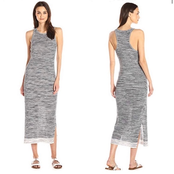 Theory Intrella size P (XS) Space Dye Striped Linen Knit Tank Dress - Picture 5 of 10